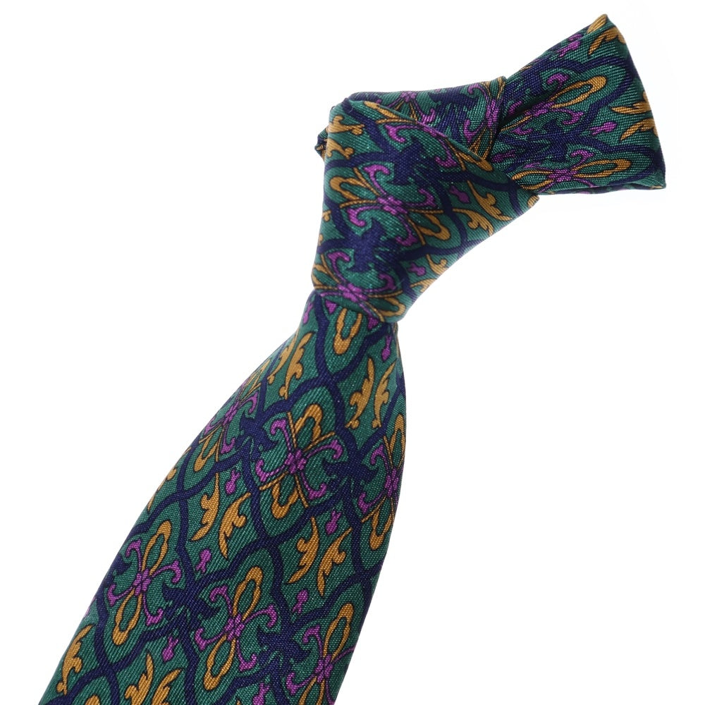 dunhill(ダンヒル) 総柄 シルク ネクタイ グリーン