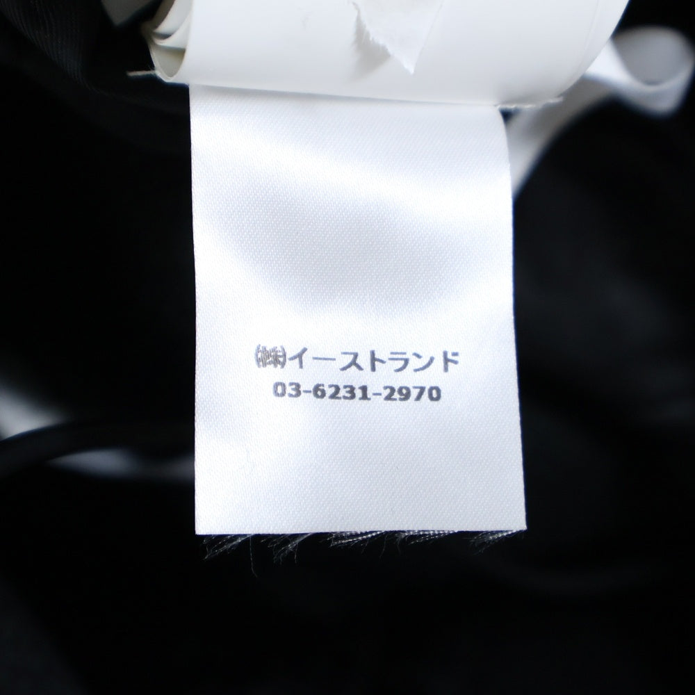 OFF-WHITE(オフホワイト) 21AW Leather Varsity Jacket ロゴワッペン 袖レザー切り替え バーシティジャケット スタジャン ブルゾン ブラック OMJA059F21LEA001