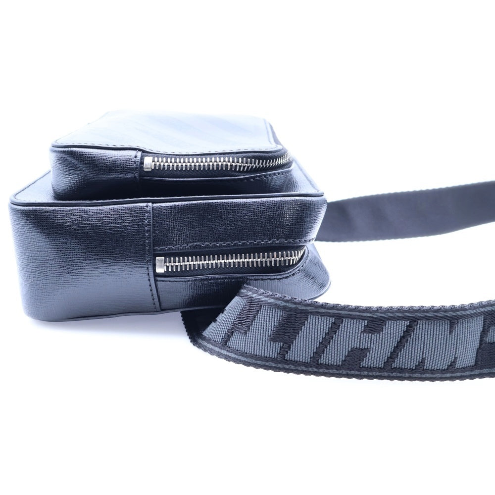 OFF-WHITE(オフホワイト) Diag Leather Buckle Belt Hipsack レザー ショルダーバッグ ボディバッグ ブラック