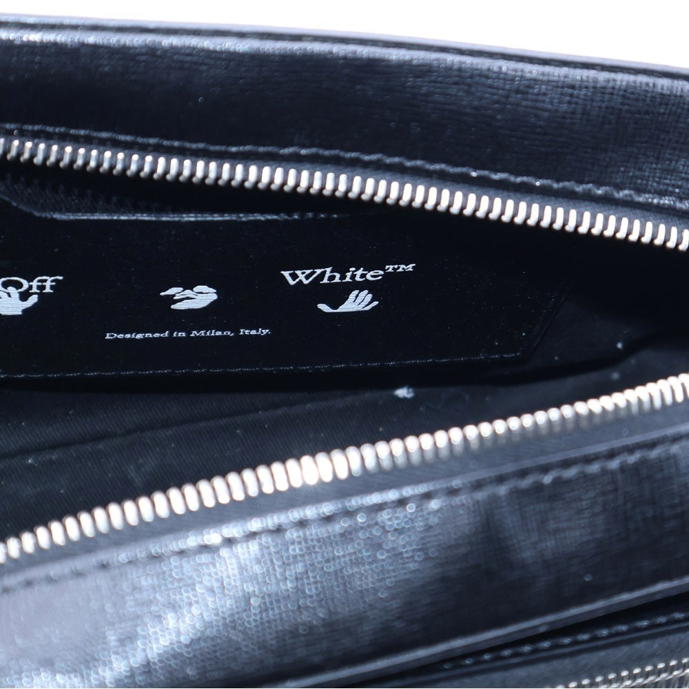 OFF-WHITE(オフホワイト) Diag Leather Buckle Belt Hipsack レザー ショルダーバッグ ボディバッグ ブラック
