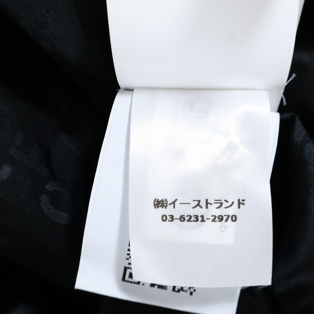 OFF-WHITE(オフホワイト) 23AW Logic Bomber Jacket ロゴワッペン 袖レザー切り替え ロジック ボンバージャケット スタジャン ブラック OMJA059G23LEA001