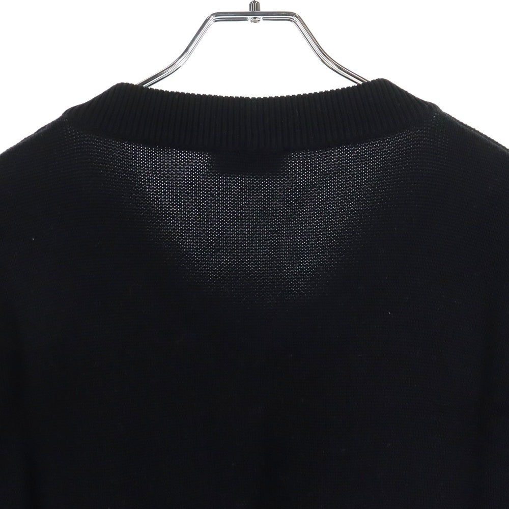 OFF-WHITE(オフホワイト) 24SS Embroidered Skyline Sleeveless Sweater エンブロイダリー スカイライン ノースリーブ Vネック ニットジレベスト ブラック/レッド OMHZ019S24KNI0011001