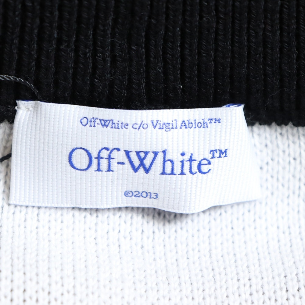 OFF-WHITE(オフホワイト) 24SS Embroidered Skyline Sleeveless Sweater エンブロイダリー スカイライン ノースリーブ Vネック ニットジレベスト ブラック/レッド OMHZ019S24KNI0011001