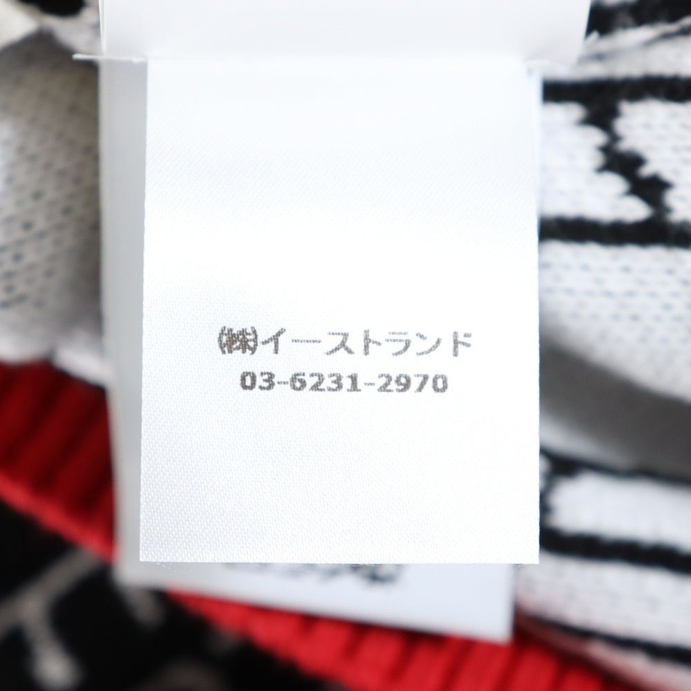 OFF-WHITE(オフホワイト) 24SS Embroidered Skyline Sleeveless Sweater エンブロイダリー スカイライン ノースリーブ Vネック ニットジレベスト ブラック/レッド OMHZ019S24KNI0011001