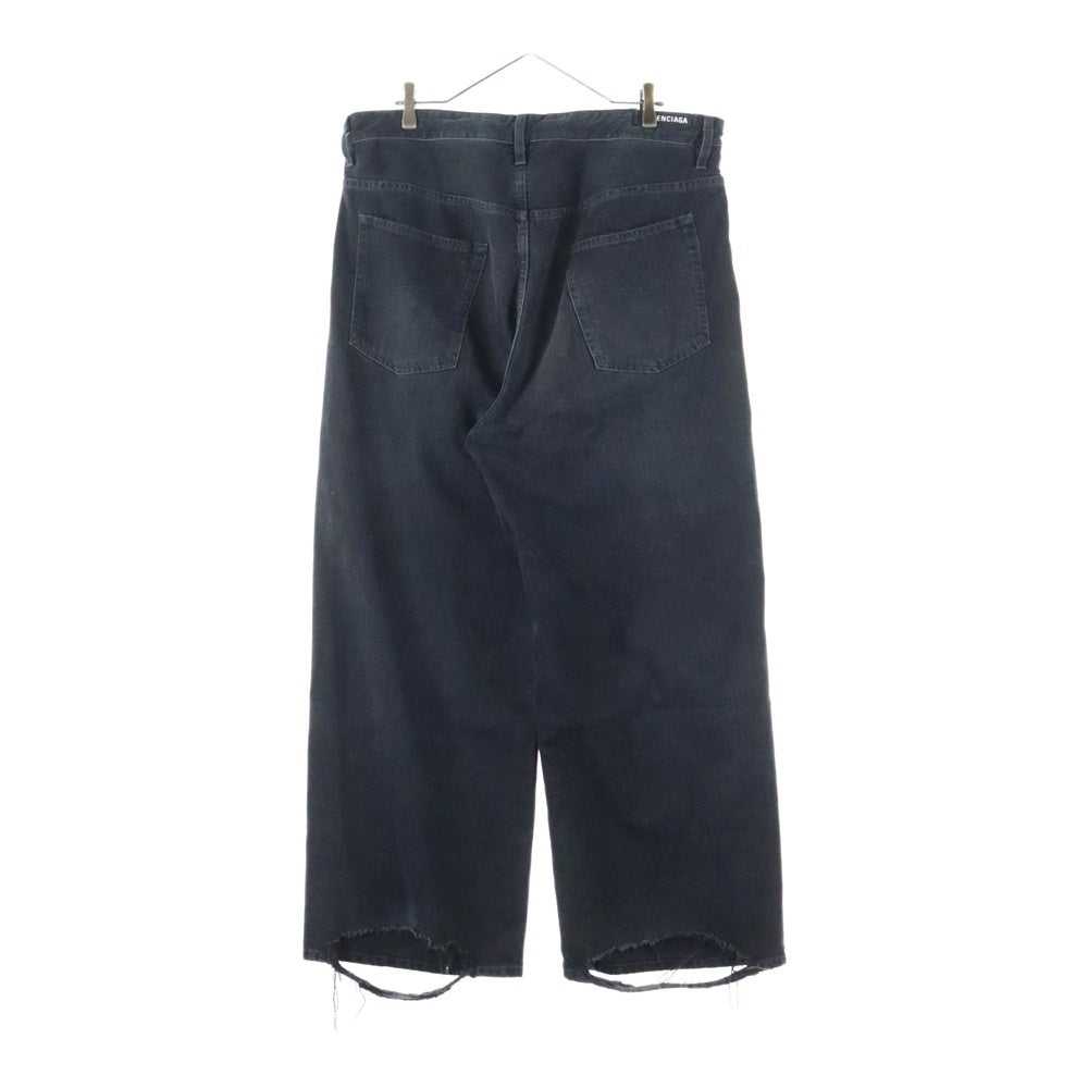 BALENCIAGA(バレンシアガ) 24SS Drawstring Baggy Jeans ドローストリング バギー デニムパンツ ブラック 786643 TQW59