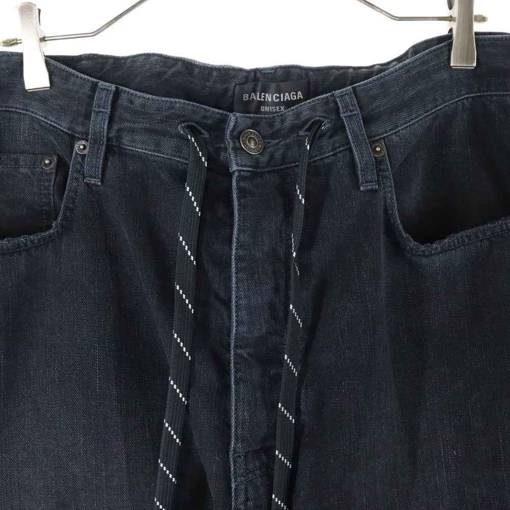 BALENCIAGA(バレンシアガ) 24SS Drawstring Baggy Jeans ドローストリング バギー デニムパンツ ブラック 786643 TQW59