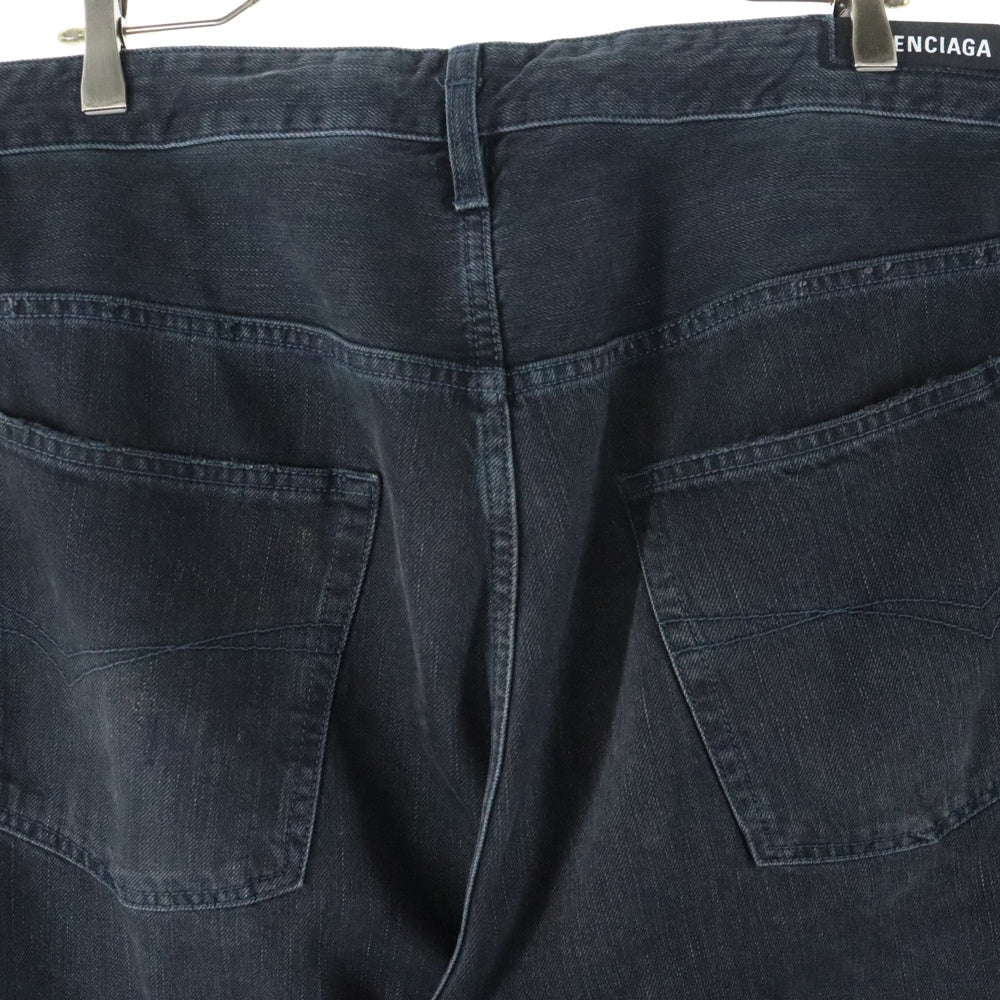 BALENCIAGA(バレンシアガ) 24SS Drawstring Baggy Jeans ドローストリング バギー デニムパンツ ブラック 786643 TQW59