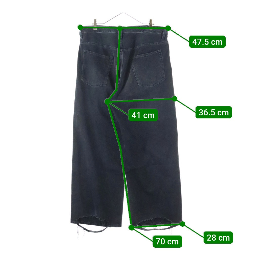 BALENCIAGA(バレンシアガ) 24SS Drawstring Baggy Jeans ドローストリング バギー デニムパンツ ブラック 786643 TQW59