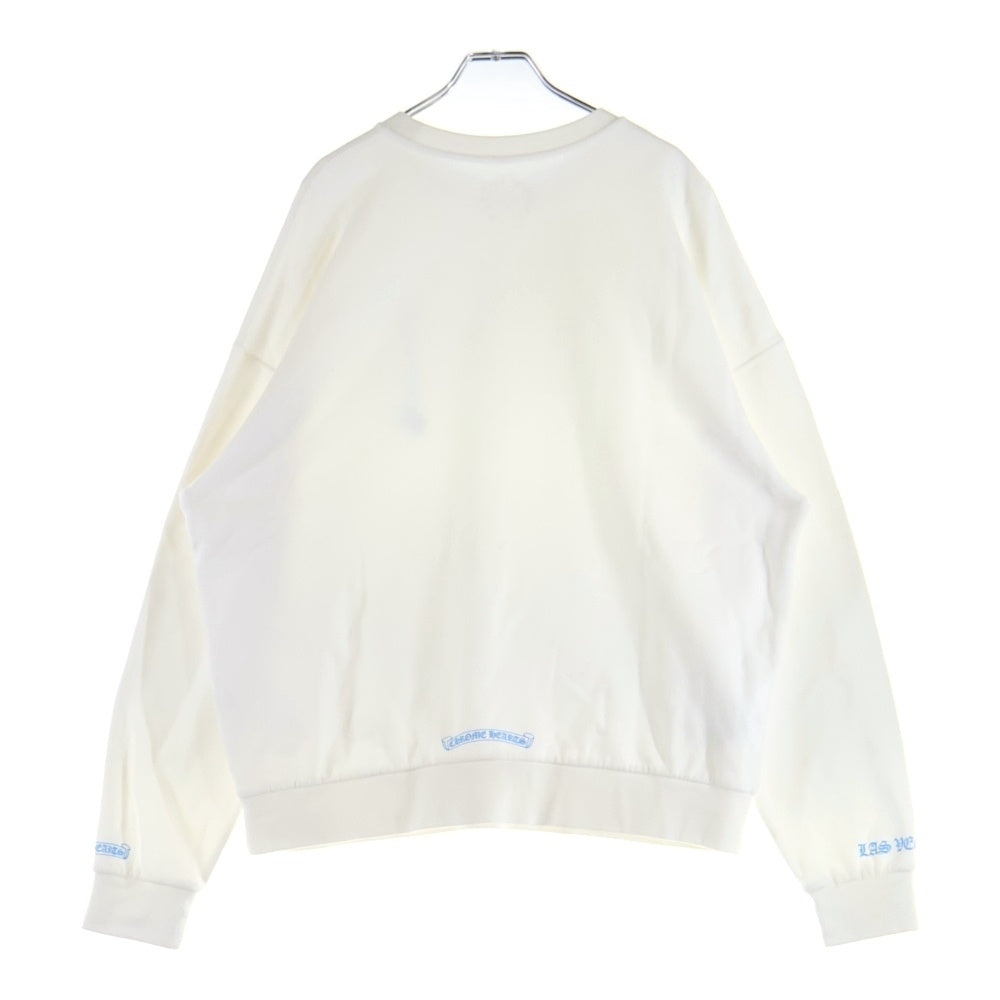 CHROME HEARTS(クロムハーツ) 24SS LAS VEGAS LIMITED DICE CREWNECK SWEATSHIRT ラスベガス限定ダイスクルーネックスウェットシャツ トレーナー ホワイト/ブルー