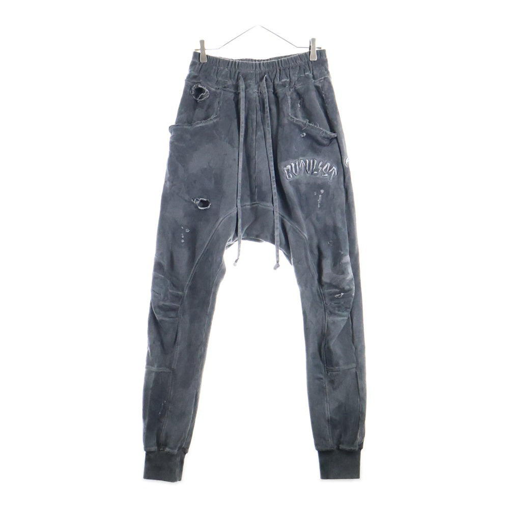 cvtvlist(カタリスト) 24SS ユージュアル刺繍スウェットパンツ コーティングヴィンテージ加工 カタリスト 2401090401