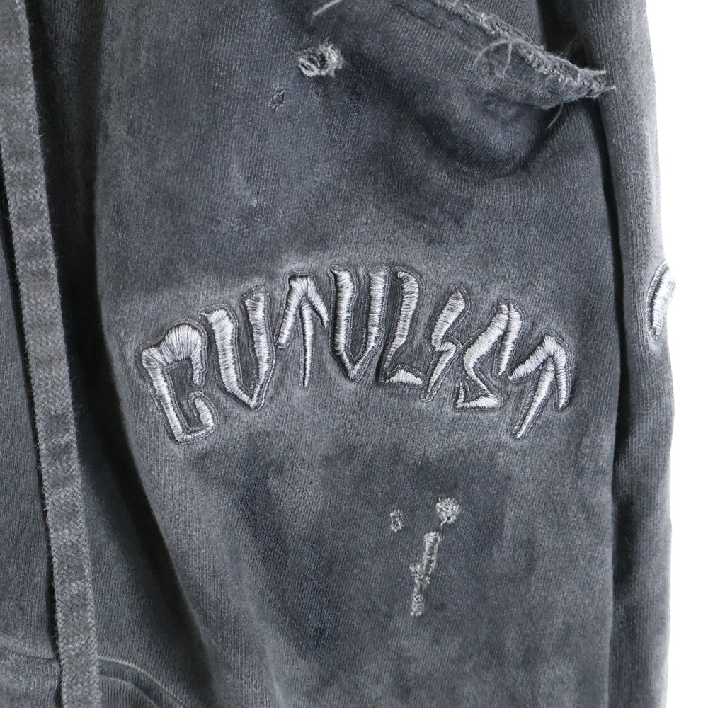 cvtvlist(カタリスト) 24SS ユージュアル刺繍スウェットパンツ コーティングヴィンテージ加工 カタリスト 2401090401