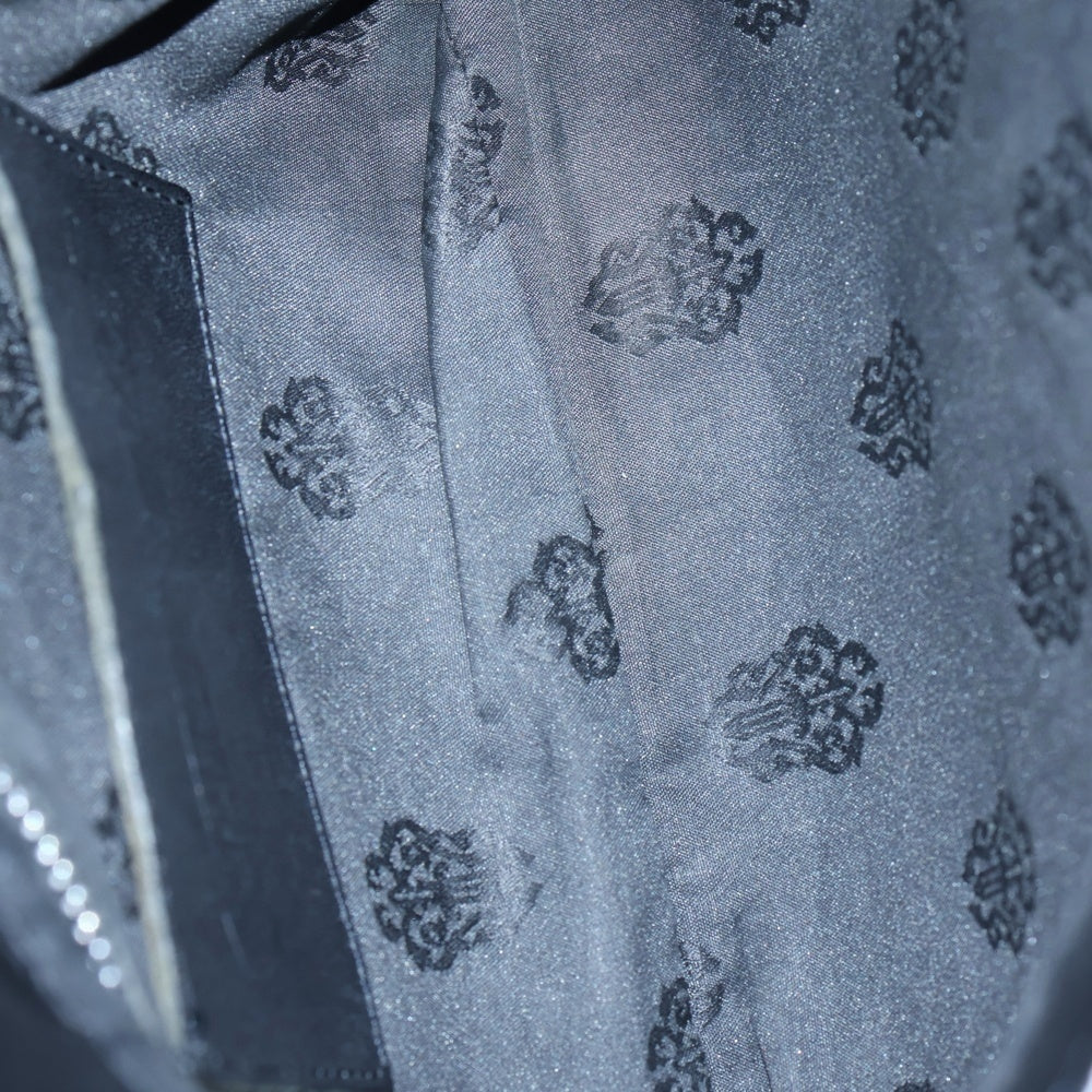 CHROME HEARTS(クロムハーツ) スクロールラベル クロスパッチ付き ミニトートバッグ ブラック/シルバー