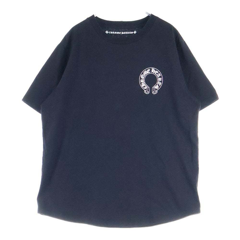 CHROME HEARTS(クロムハーツ) USA LOGO S/S TEE スクロールロゴプリントクルーネック半袖Tシャツ ブラック