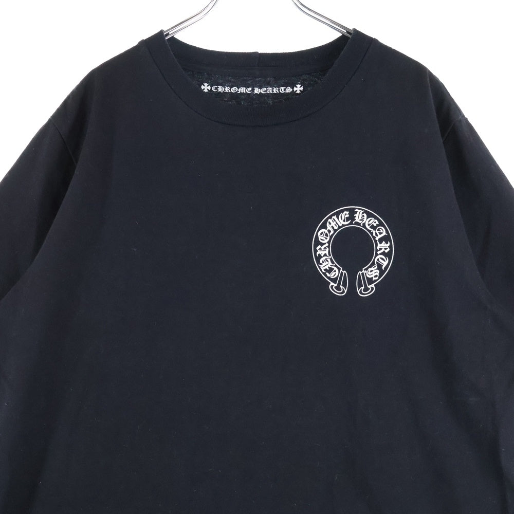 CHROME HEARTS(クロムハーツ) USA LOGO S/S TEE スクロールロゴプリントクルーネック半袖Tシャツ ブラック
