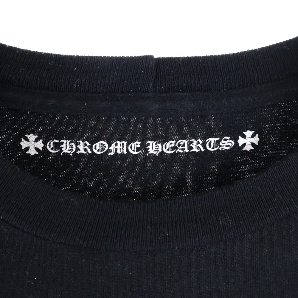 CHROME HEARTS(クロムハーツ) USA LOGO S/S TEE スクロールロゴプリントクルーネック半袖Tシャツ ブラック