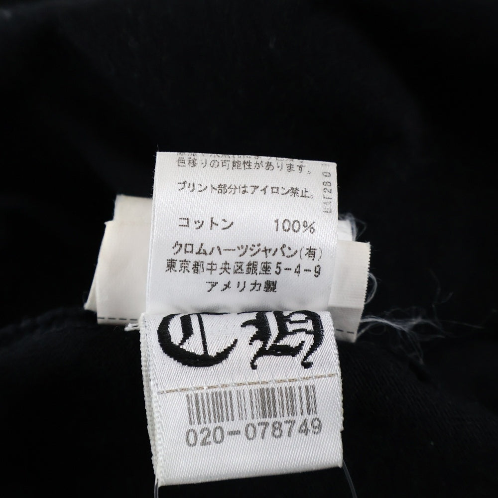 CHROME HEARTS(クロムハーツ) USA LOGO S/S TEE スクロールロゴプリントクルーネック半袖Tシャツ ブラック