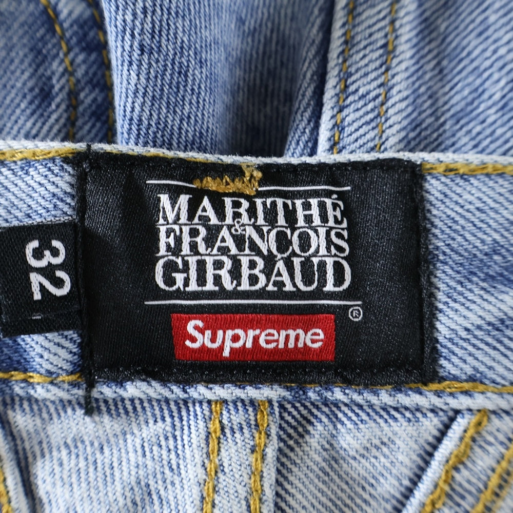 SUPREME(シュプリーム) 25SS×MARITHE + FRANCOIS GIRBAUD X-Seam Baggy Denim Short マリテフランソワジルボー Xシームバギーデニムハーフパンツ インディゴ