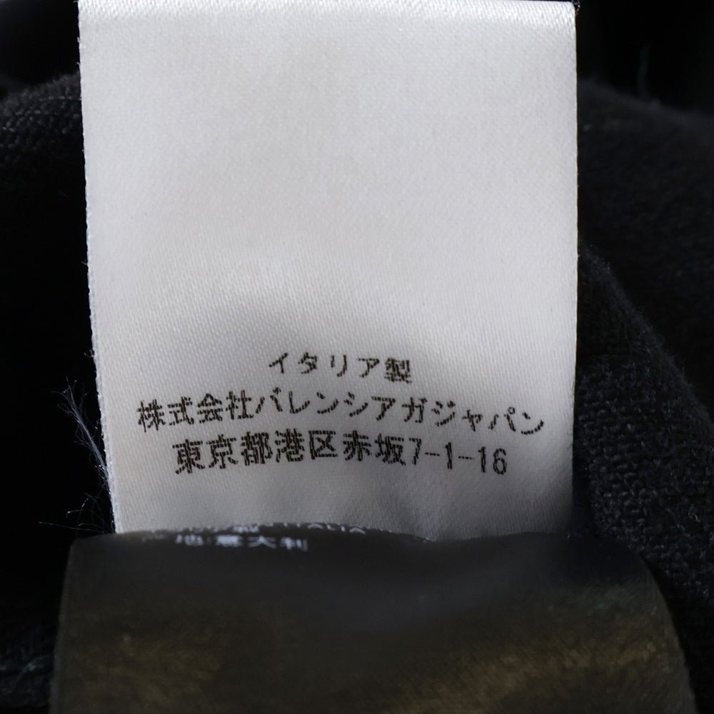 BALENCIAGA(バレンシアガ) ラインストーン装飾バックロゴデニムジャケット レディース ブラック 571449 TEW35