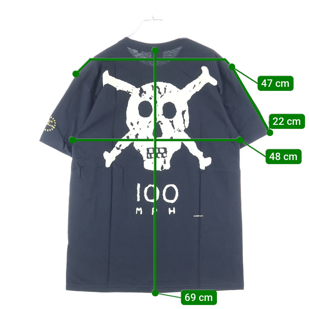 Lewis Leathers(ルイスレザー) TON UP KIDS TEE 両面プリント クルーネック半袖Tシャツ ブラック
