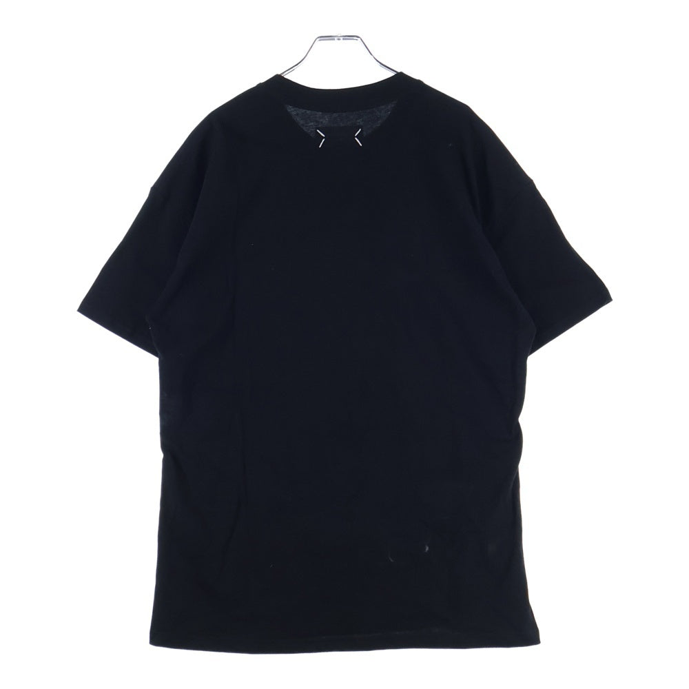 Maison Margiela 10(メゾン マルジェラ) カレンダーロゴ ペンキプリント クルーネック半袖Tシャツ カットソー ブラック