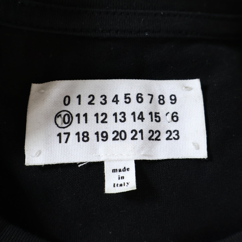 Maison Margiela 10(メゾン マルジェラ) カレンダーロゴ ペンキプリント クルーネック半袖Tシャツ カットソー ブラック
