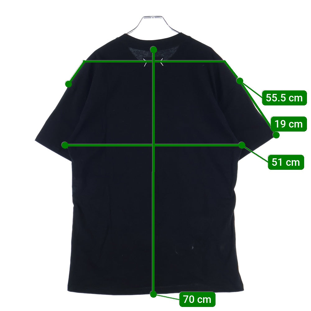 Maison Margiela 10(メゾン マルジェラ) カレンダーロゴ ペンキプリント クルーネック半袖Tシャツ カットソー ブラック