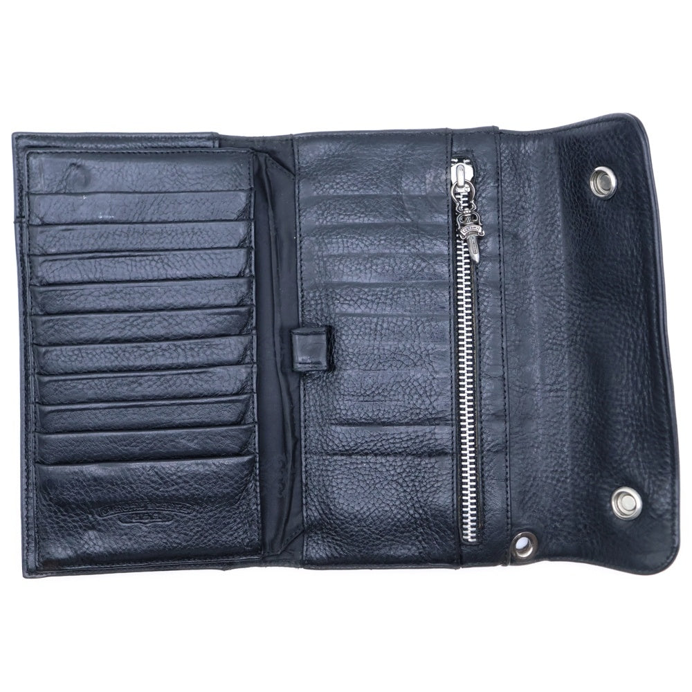 CHROME HEARTS(クロムハーツ) WAVE ウェーブ レザーウォレット 財布 ブラック BCA374