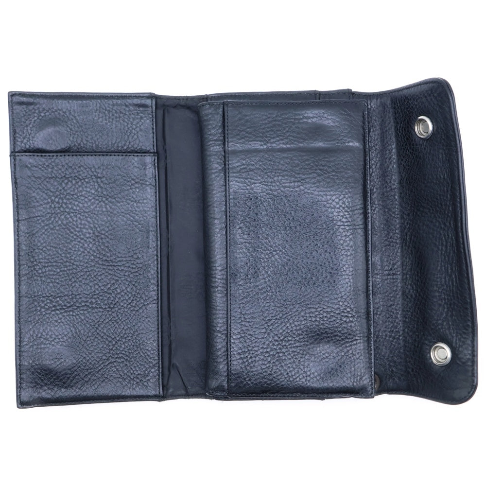 CHROME HEARTS(クロムハーツ) WAVE ウェーブ レザーウォレット 財布 ブラック BCA374