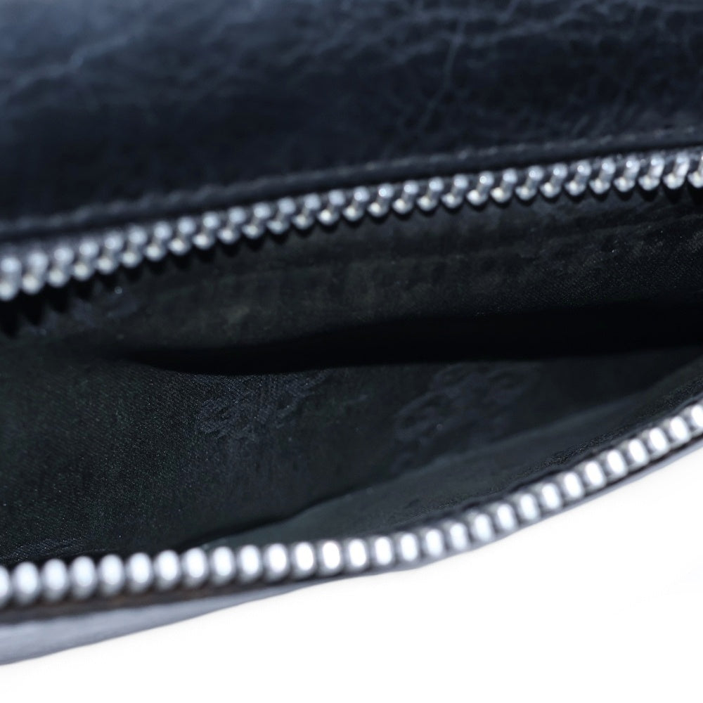 CHROME HEARTS(クロムハーツ) WAVE ウェーブ レザーウォレット 財布 ブラック BCA374