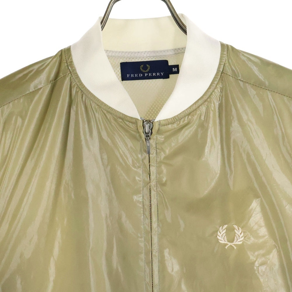 FRED PERRY(フレッドペリー) フロントロゴ ジップアップジャケット ブルゾン カーキ F2085