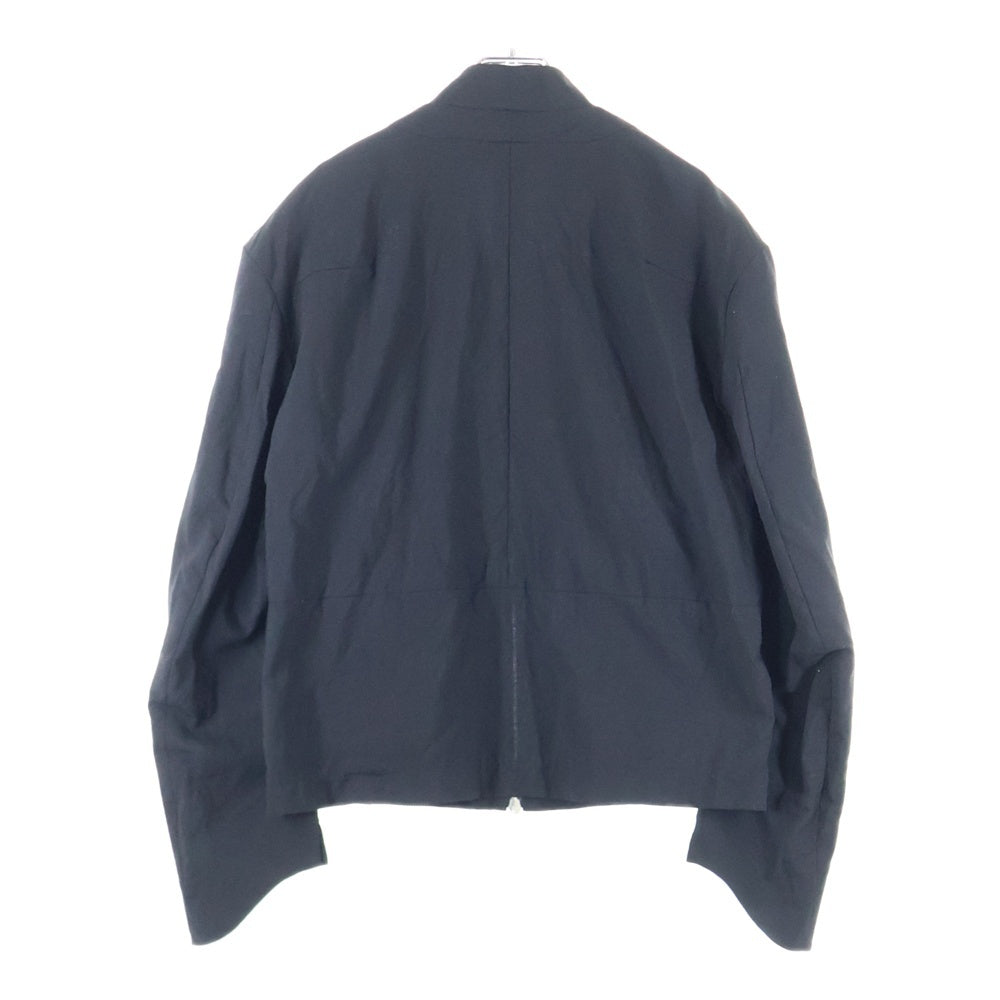 NO BRAND(ノーブランド) HNBM ナイロン ジップアップジャケット ブルゾン ブラック