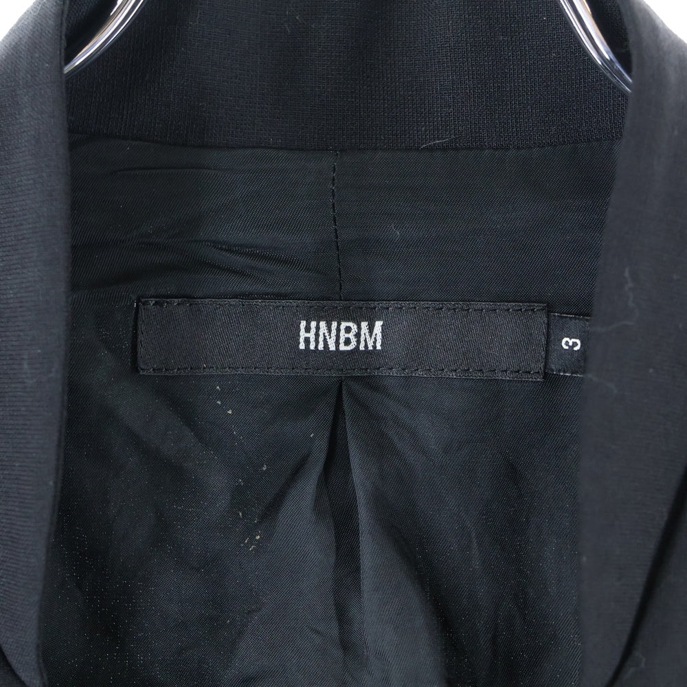 NO BRAND(ノーブランド) HNBM ナイロン ジップアップジャケット ブルゾン ブラック