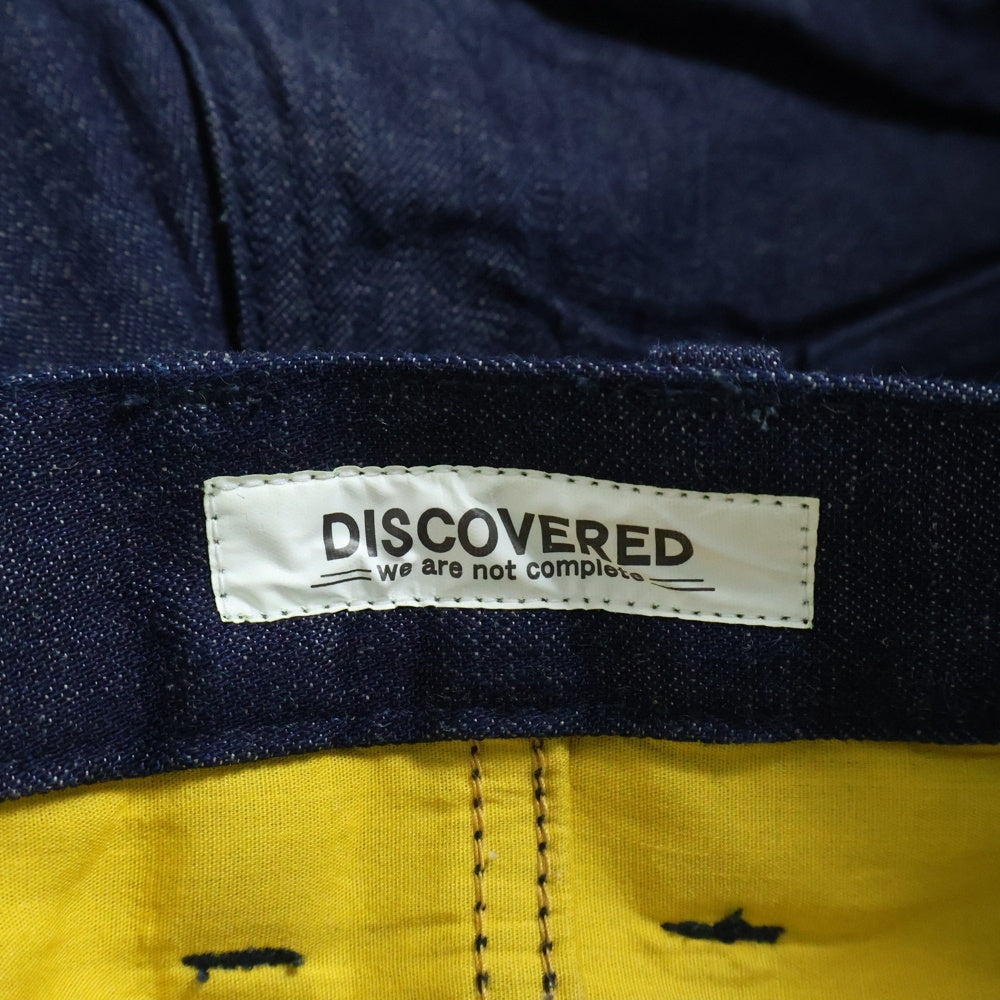 DISCOVERED(ディスカバード) ジップフライ ロゴパッチ デニムパンツ インディゴ DC-S12-PT-14