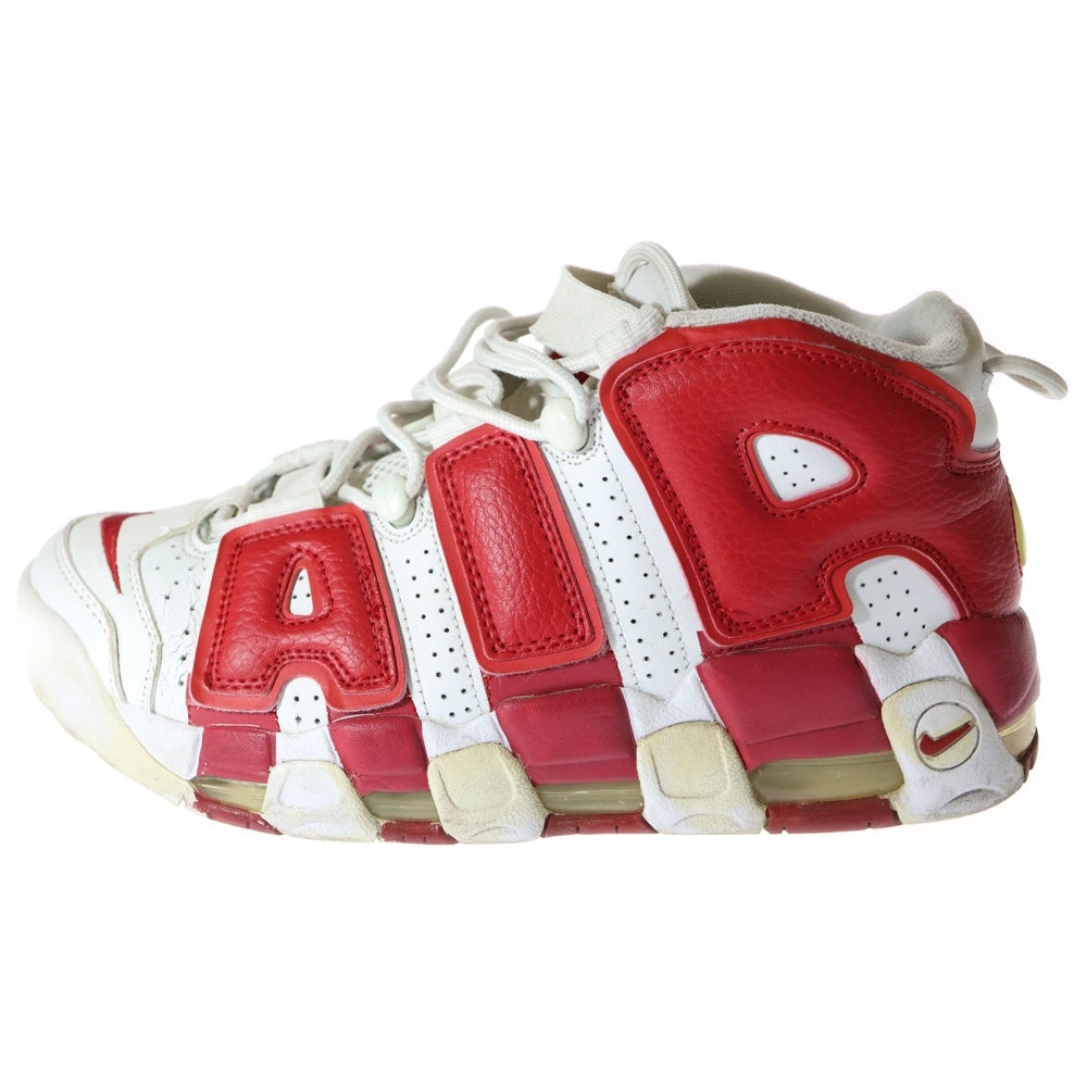 NIKE(ナイキ) AIR MORE UPTEMPO エア モアアップテンポ ハイカットスニーカー ホワイト/レッド US8.5/26.5cm 414962-100