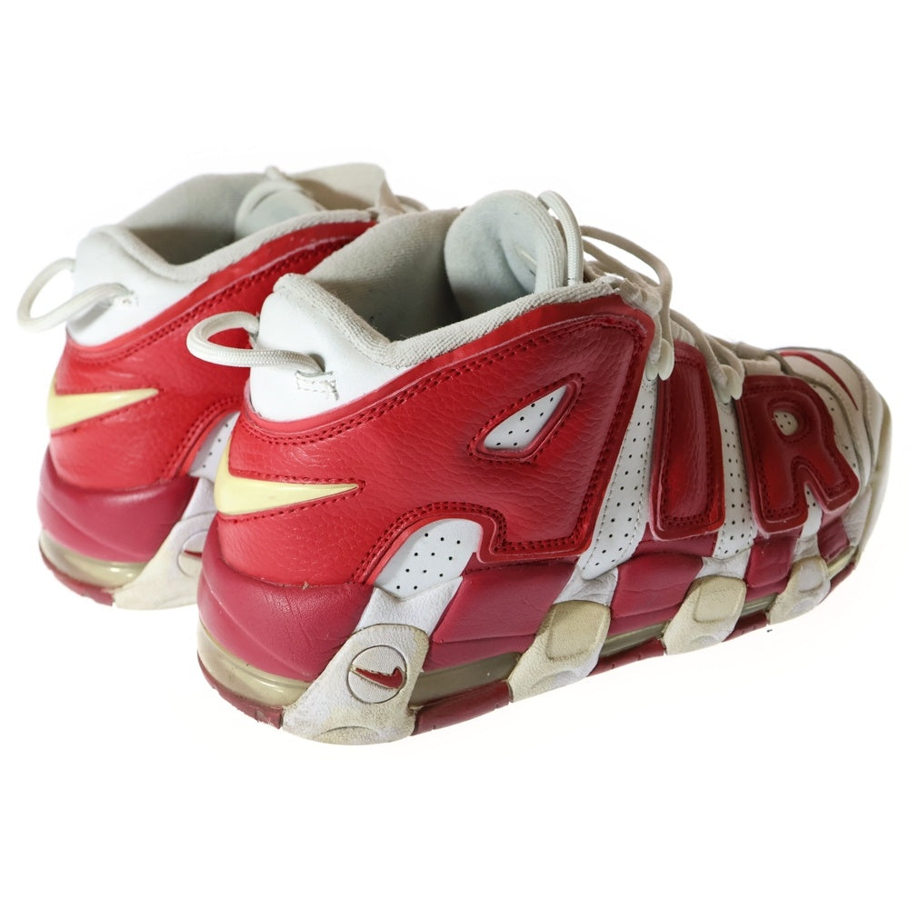 NIKE(ナイキ) AIR MORE UPTEMPO エア モアアップテンポ ハイカットスニーカー ホワイト/レッド US8.5/26.5cm 414962-100