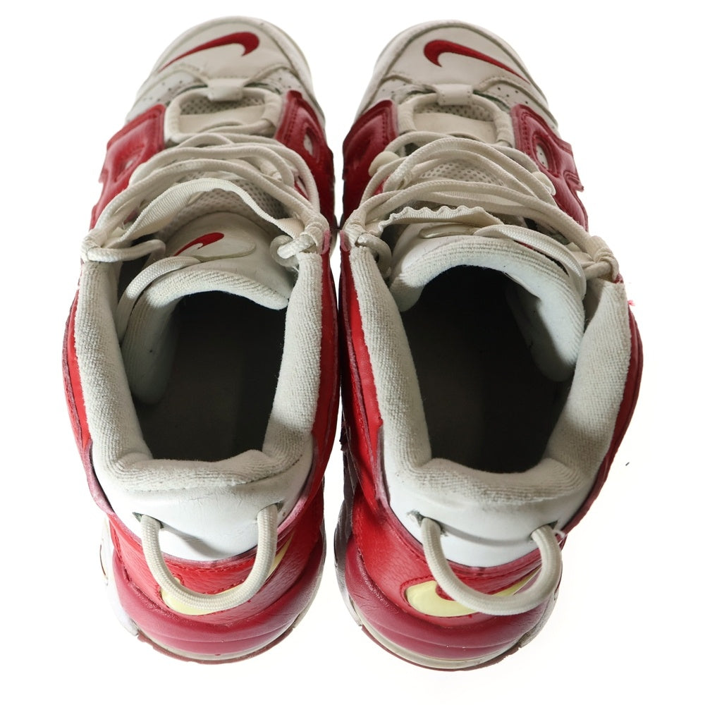 NIKE(ナイキ) AIR MORE UPTEMPO エア モアアップテンポ ハイカットスニーカー ホワイト/レッド US8.5/26.5cm 414962-100