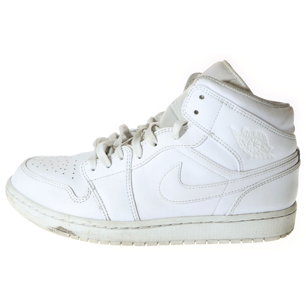 NIKE(ナイキ) AIR JORDAN 1 MID エアジョーダン 1 ミッドカットスニーカー ホワイト US10/28cm 554724-136