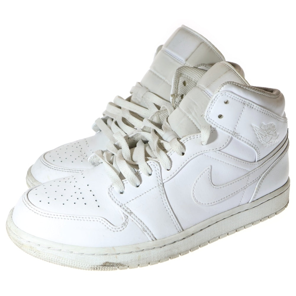 NIKE(ナイキ) AIR JORDAN 1 MID エアジョーダン 1 ミッドカットスニーカー ホワイト US10/28cm 554724-136