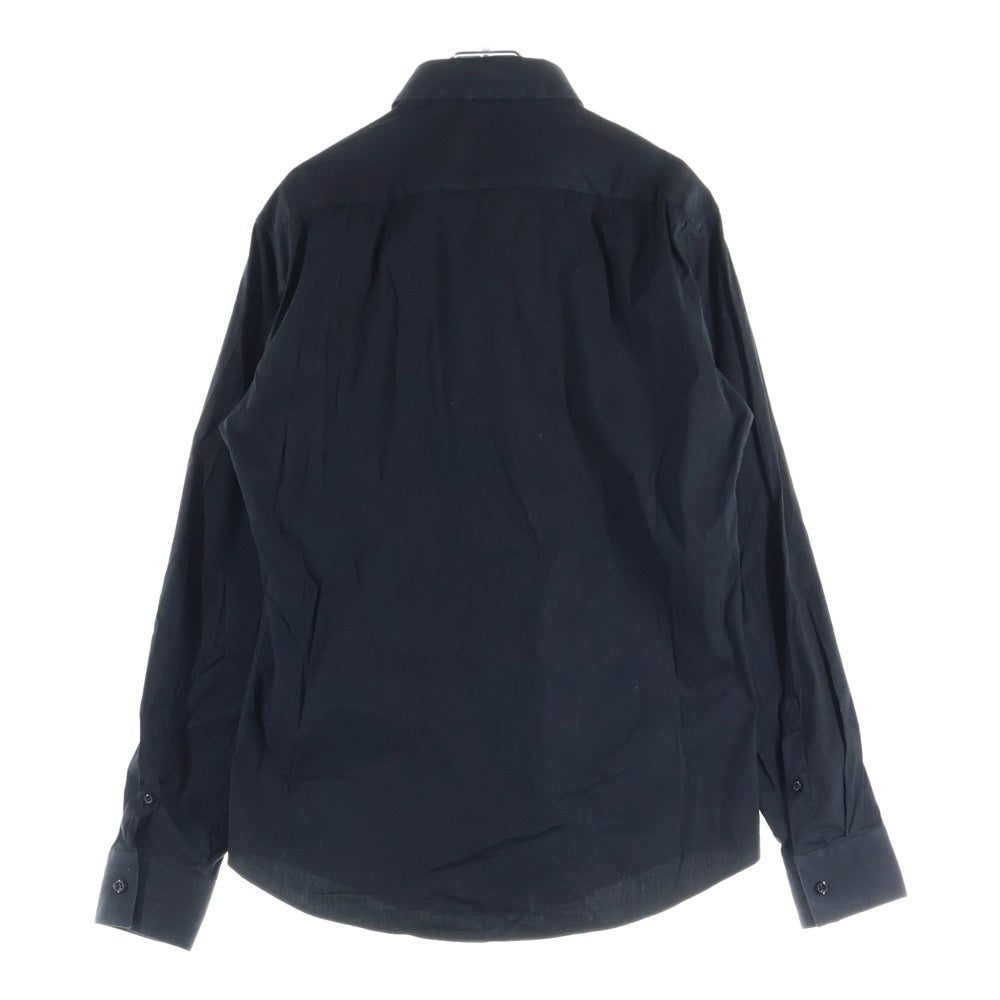 EMPORIO ARMANI(エンポリオアルマーニ) レギュラーカラー コットン 長袖シャツ ブラック V1CC2TV130C