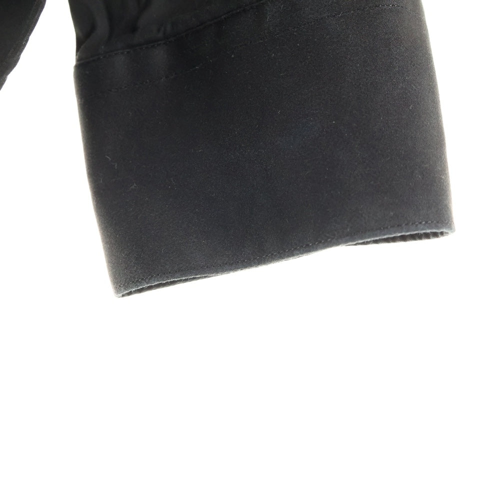 EMPORIO ARMANI(エンポリオアルマーニ) レギュラーカラー コットン 長袖シャツ ブラック V1CC2TV130C