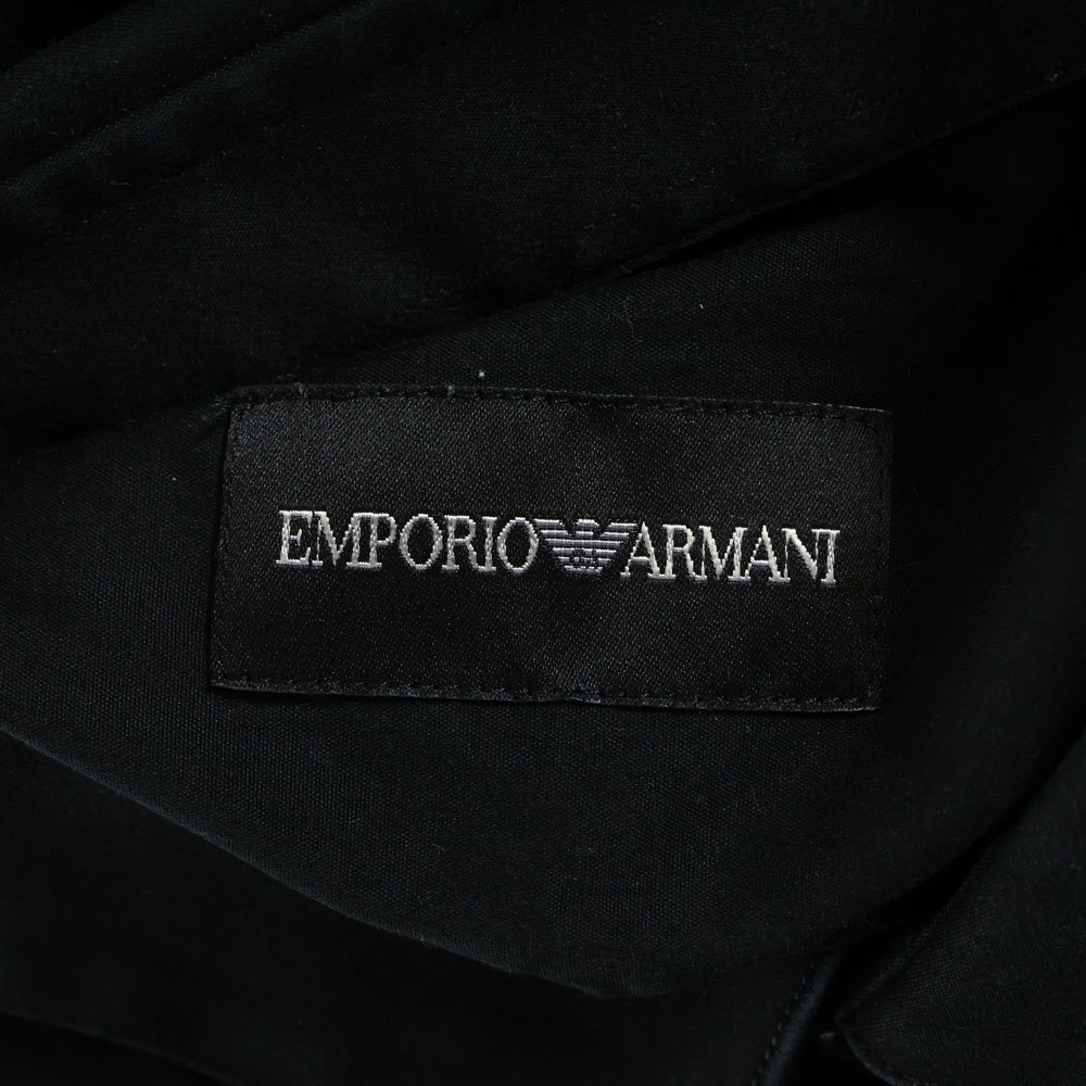 EMPORIO ARMANI(エンポリオアルマーニ) レギュラーカラー コットン 長袖シャツ ブラック V1CC2TV130C