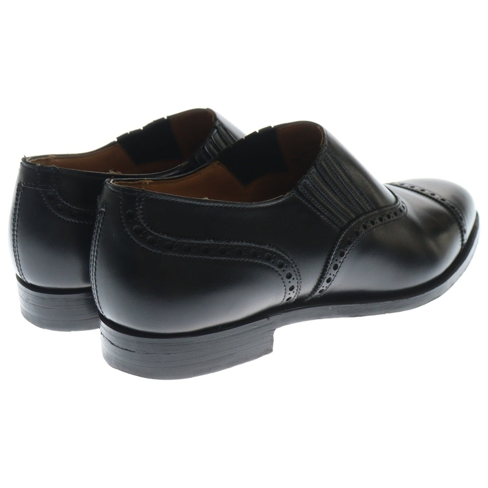 Crockett&Jones(クロケットアンドジョーンズ) ストレートチップ レザー ダービー スリッポン シューズ ブラック MT533001