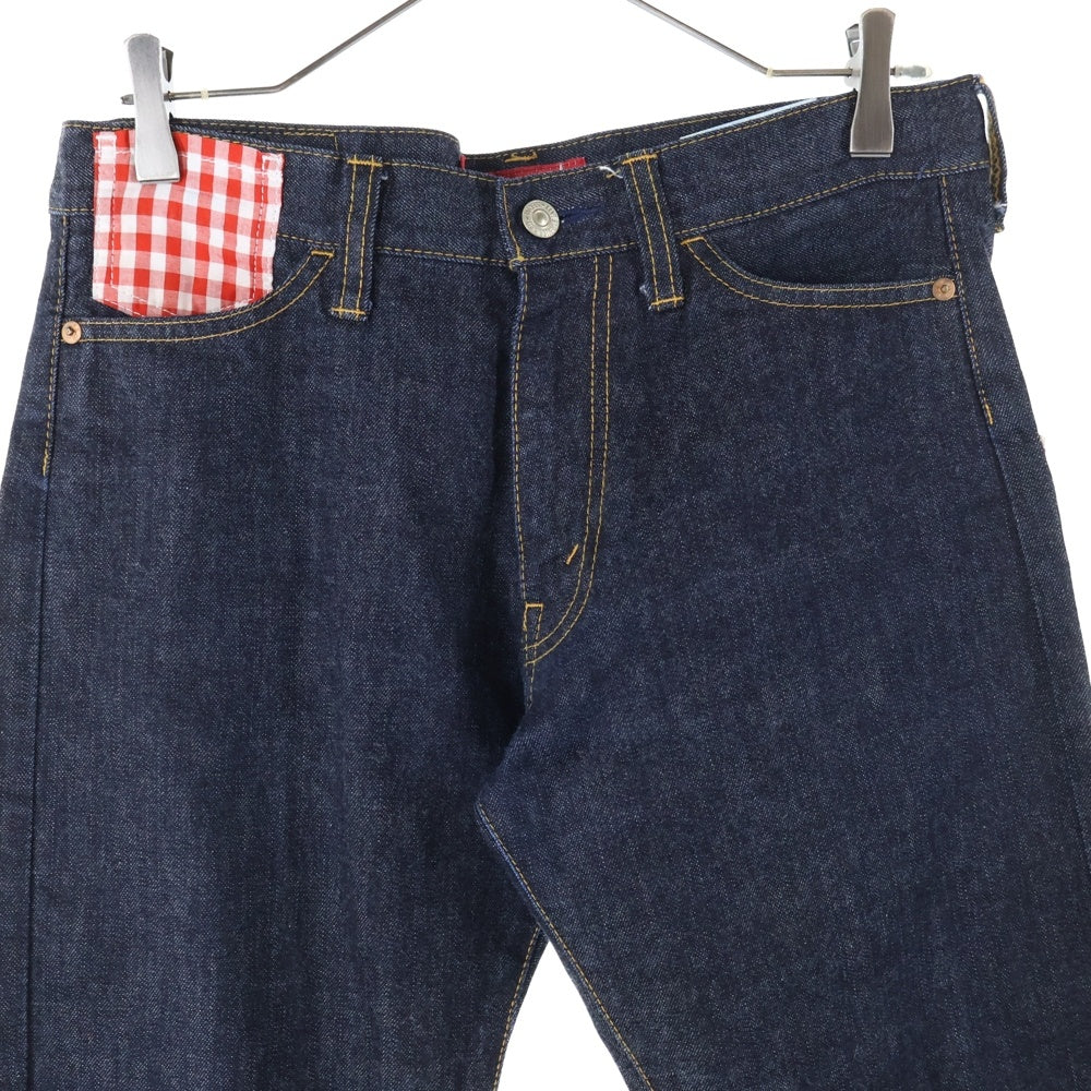 JUNYA WATANABE COMME des GARCONS(ジュンヤワタナベ コムデギャルソン) 09AW AD2009 ×Levi's リーバイス ギンガム チェック ドッキング デニムパンツ インディゴ WZ-P801