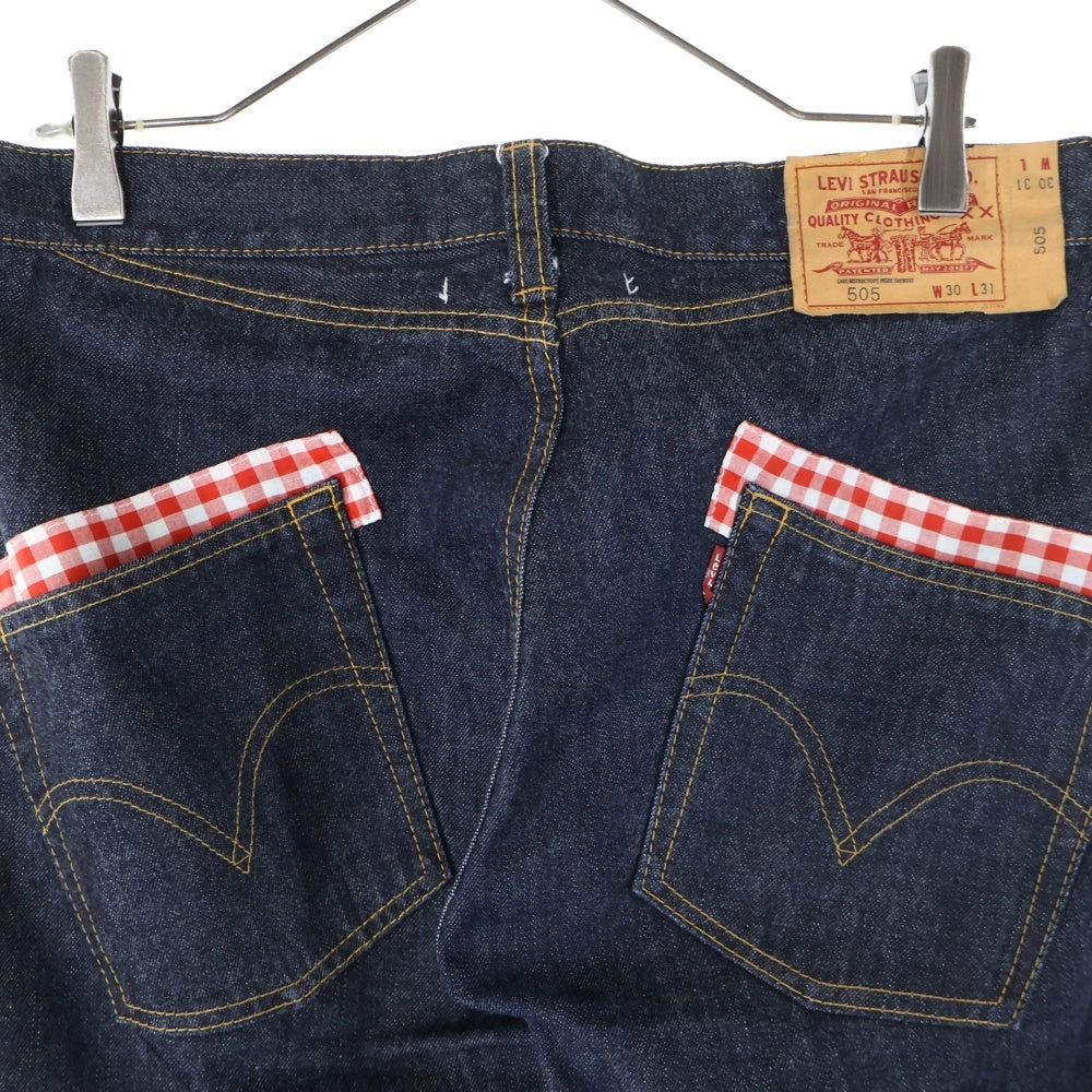 JUNYA WATANABE COMME des GARCONS(ジュンヤワタナベ コムデギャルソン) 09AW AD2009 ×Levi's リーバイス ギンガム チェック ドッキング デニムパンツ インディゴ WZ-P801