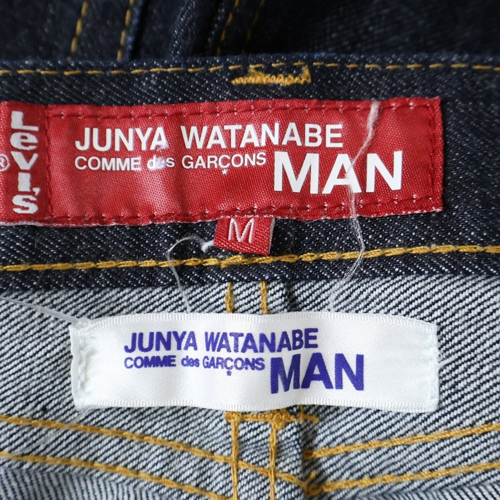 JUNYA WATANABE COMME des GARCONS(ジュンヤワタナベ コムデギャルソン) 09AW AD2009 ×Levi's リーバイス ギンガム チェック ドッキング デニムパンツ インディゴ WZ-P801