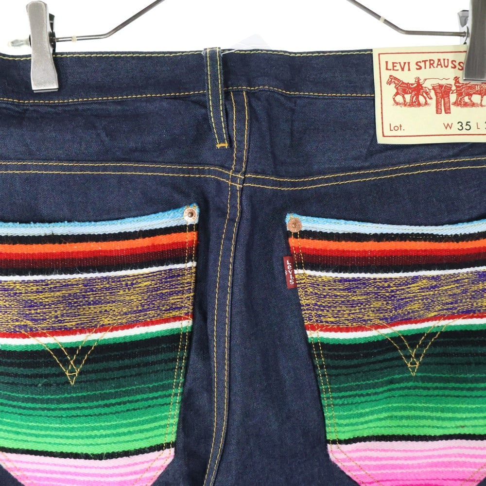 JUNYA WATANABE COMME des GARCONS(ジュンヤワタナベ コムデギャルソン) 22AW AD2022 ×Levi's リーバイス ポケット グラデーション刺繍 デニムパンツ インディゴ WJ-P215