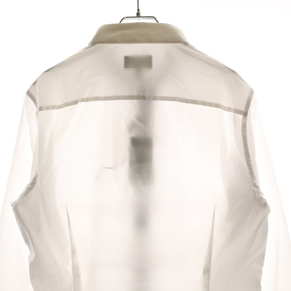 EMPORIO ARMANI(エンポリオアルマーニ) フロント チェック切り替え ロングスリーブ 長袖シャツ ホワイト