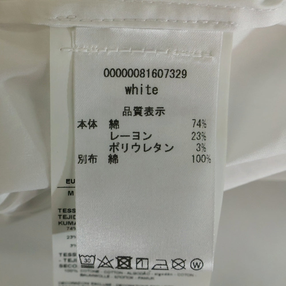 EMPORIO ARMANI(エンポリオアルマーニ) フロント チェック切り替え ロングスリーブ 長袖シャツ ホワイト