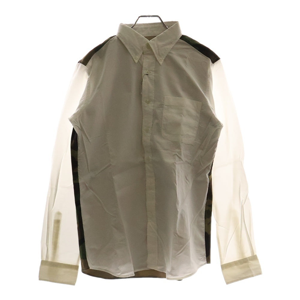 SOPHNET.(ソフネット) バックカモ切り替え コットン 長袖シャツ ホワイト SOPH-178056