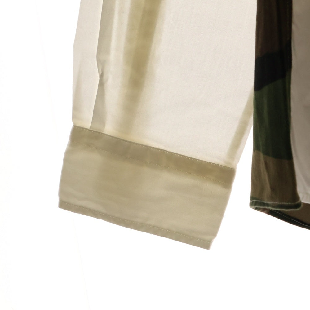 SOPHNET.(ソフネット) バックカモ切り替え コットン 長袖シャツ ホワイト SOPH-178056